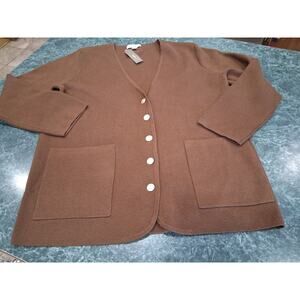 NWT J Crew Women's S Giselle Cardigan Sweater Gold Nautical Buttons Pockets New